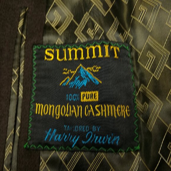 Vintage 1950s Macys Bambergers Overcoat Topcoat Mongolian Cashmere Brown 44R - Picture 6 of 13